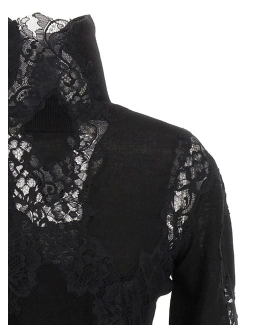 Blusa de encaje Ermanno Scervino de color Black