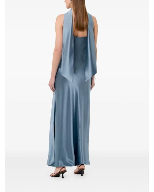 Nicholas Blue Cowl-Neck Maxi Dress