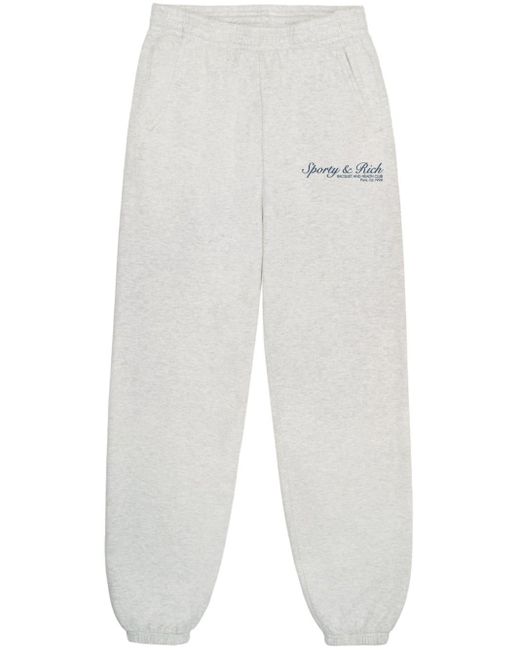 Pantalones de chándal con logo estampado Sporty & Rich de color White