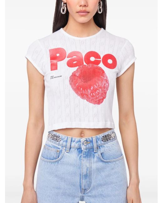 Rabanne Pink Printed T-Shirt