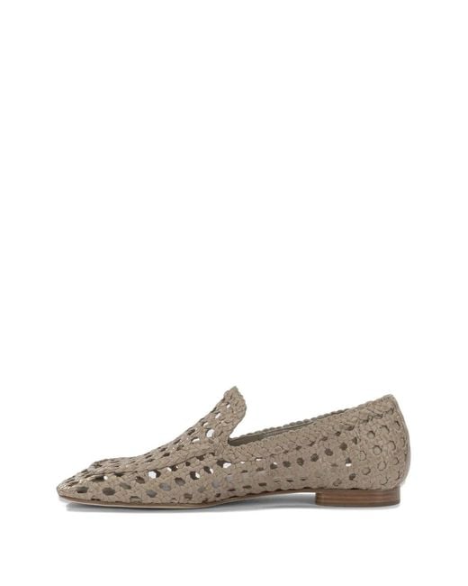 Toni Pons Gray Woven Leather Loafers