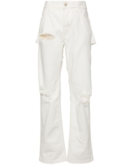 Jeans Naomi dritti con vita media di DARKPARK in White