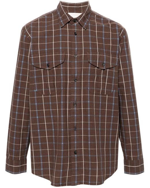 Filson Brown Plaid-check Cotton Shirt for men