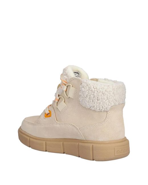 Sorel Natural Explorer Iii Faux-Fur-Trim Lace-Up Boots