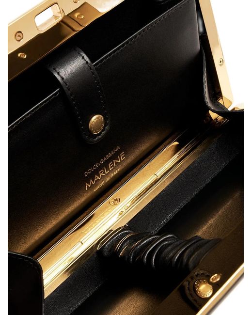 Dolce & Gabbana Brown Medium Marlene Chain-Strap Clutch