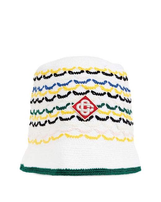 Casablanca White 'Tuck Stitch' Hat