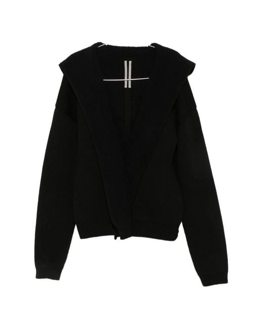 Rick Owens Black Hooded Jacket for men