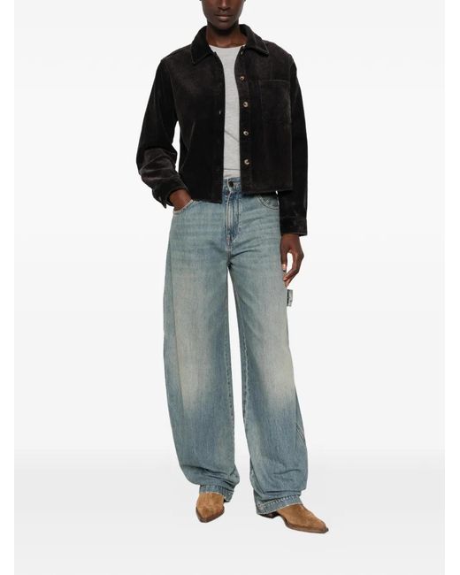 Xirena Black Corduroy Patch-Pocket Jacket