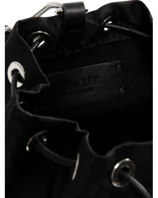 Moncler Black Double-Pouch Logo-Patch Tote Bag