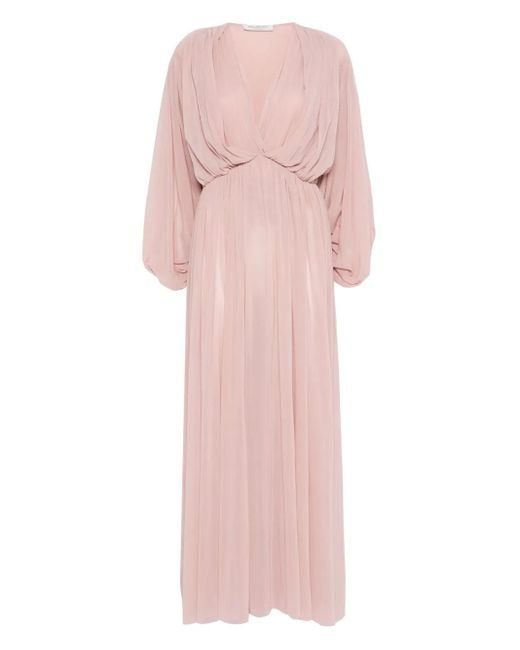 Robe Longue À Col V Philosophy Di Lorenzo Serafini en coloris Pink