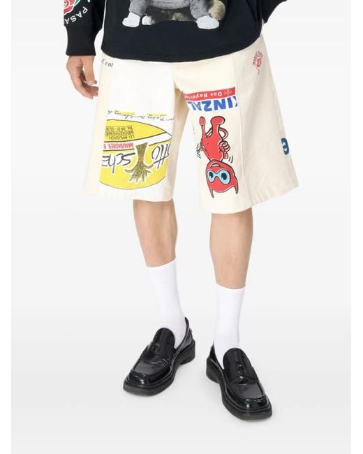 MARINE SERRE Black Cotton Shorts