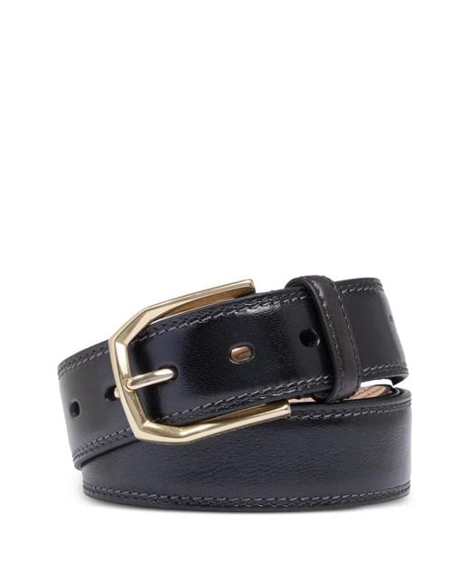 The Bridge Blue Leather Belt for men