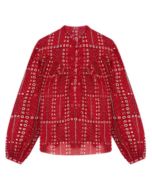 Isabel Marant Salika Blouse in het Red