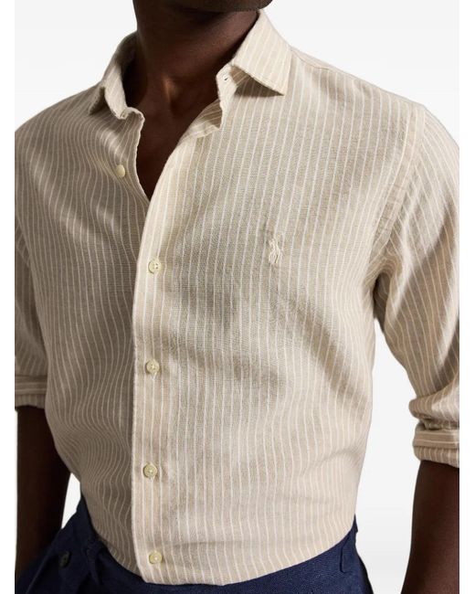 Polo Ralph Lauren White Striped Shirt for men