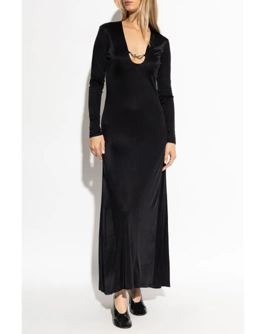 Tory Burch Jessa Silk Blend Long Dress Black