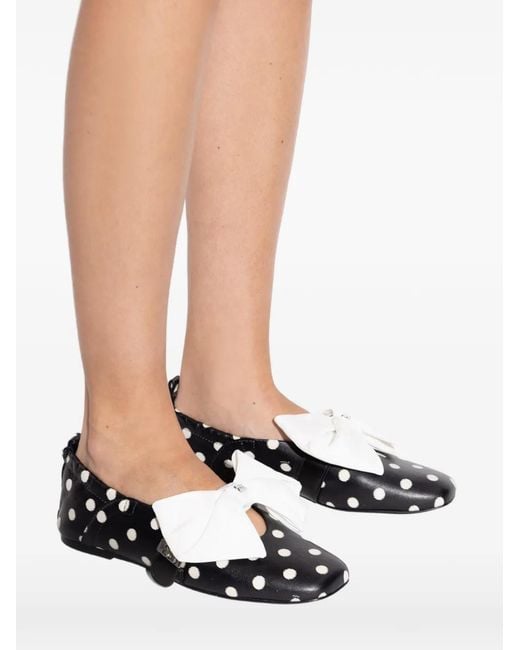 Ganni Black Polka-Dot Ballerinas