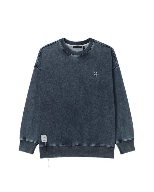 FIVE CM Blue Star-Patchwork Sweatshirt for men