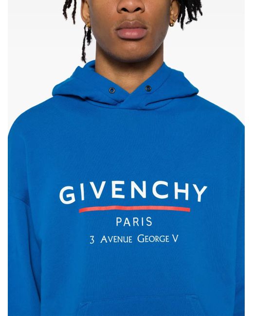 メンズ Givenchy ロゴ パーカー Blue