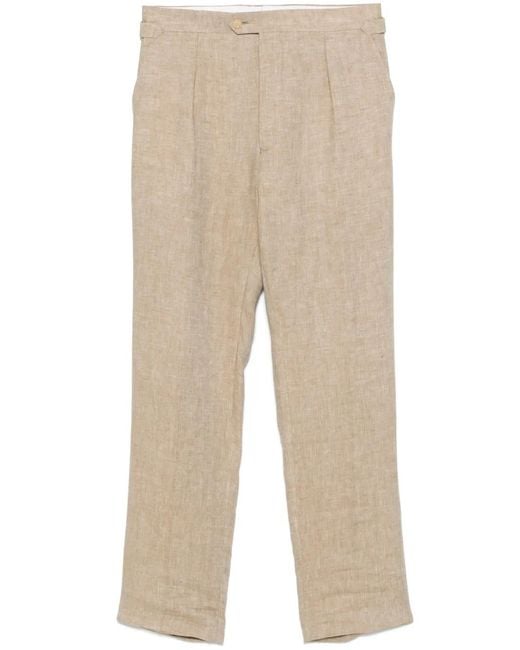 Fursac Natural Linen Trousers for men