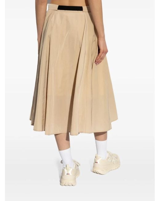 Moncler Natural Belted Midi Skirt