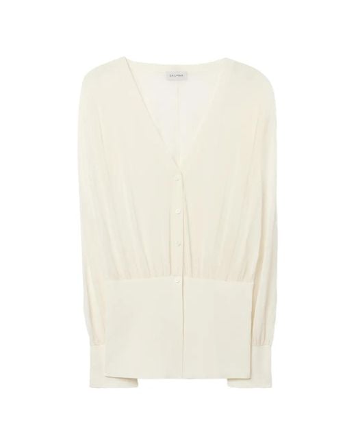House of Dagmar White Sheer-Knit Cardigan