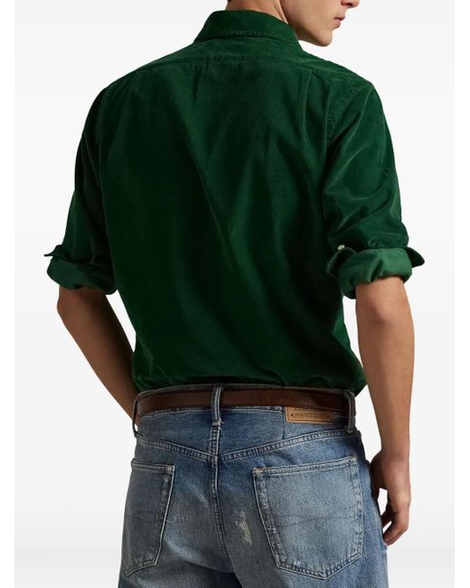 Camisa con logo bordado Polo Ralph Lauren de hombre de color Green