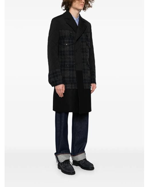 Junya Watanabe Black X Filson Checked Quilted Coat for men