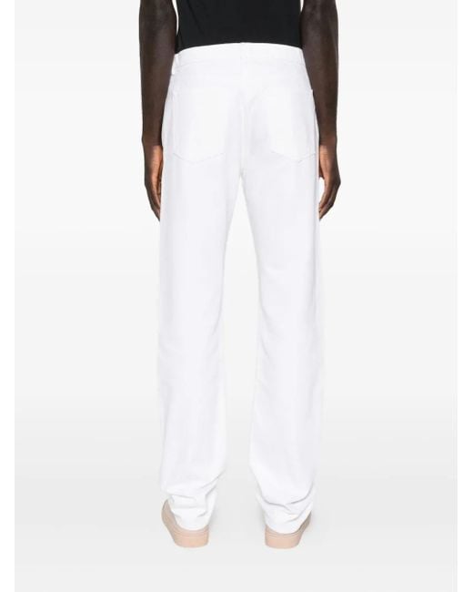 Husbands White Rivet-Detail Jeans for men