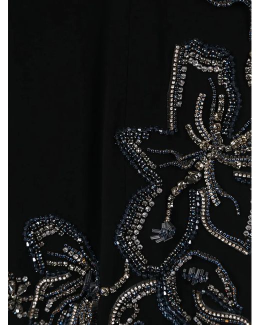 Prada Black Crystal-Embellished Midi Skirt