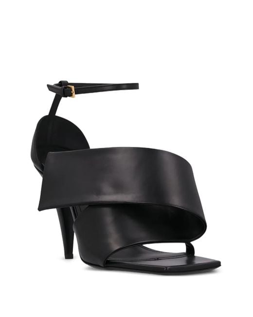 Givenchy Black 100Mm Wrapped Ankle-Strap Sandals