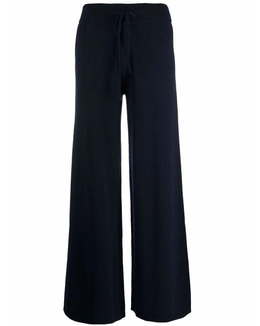 Lisa Yang Blue Sofi High-Waisted Wide-Leg Trousers