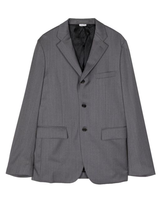 Comme des Garçons Gray Pinstripe-pattern Wool Blazer for men