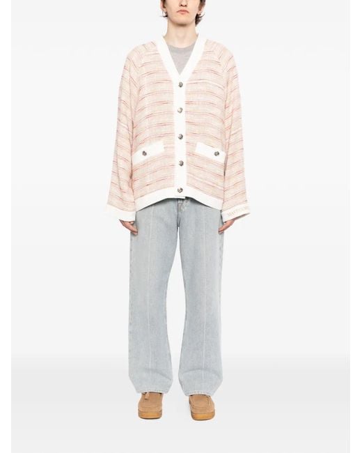 MASTERMIND WORLD Pink Tweed Jacket for men