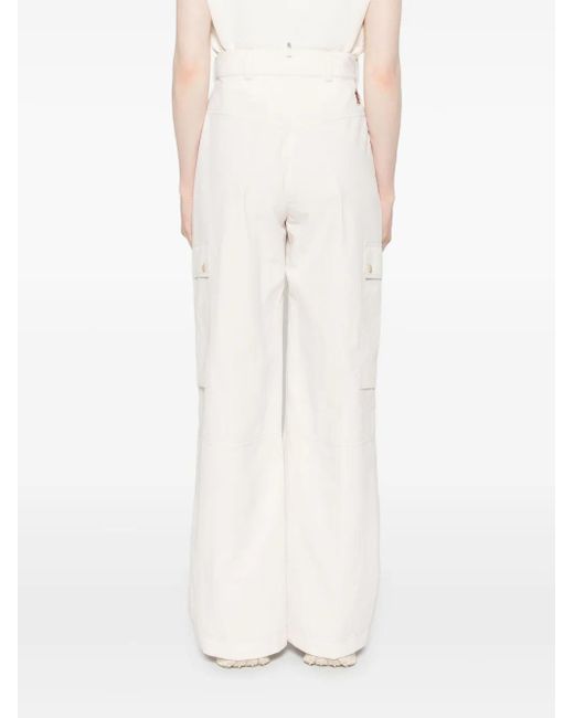 Moncler Natural Crinkled Cargo Pants