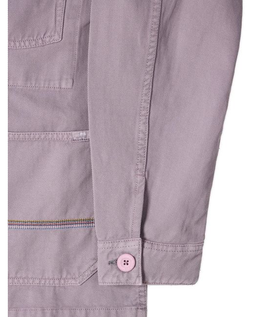 Paul Smith Purple Patch-Pocket Shirt Jacket for men