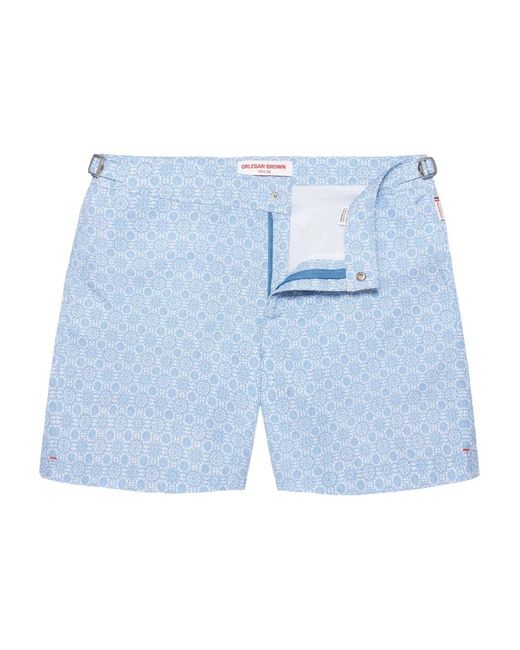 Orlebar Brown Blue Printed Swim Shorts Alchemy-Inspired Design for men