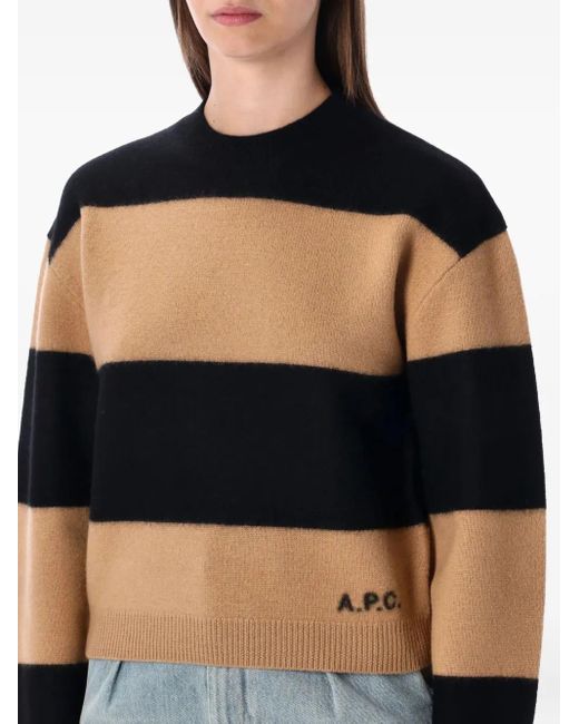 A.P.C. Black Penny Stripe Knit Sweater