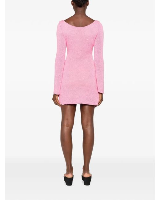 Asta Resort Pink Maya Sequin-Embellished Mini Dress