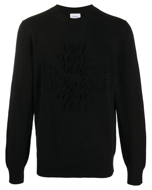 Pull Texturé À Logo Barrie pour homme en coloris Black