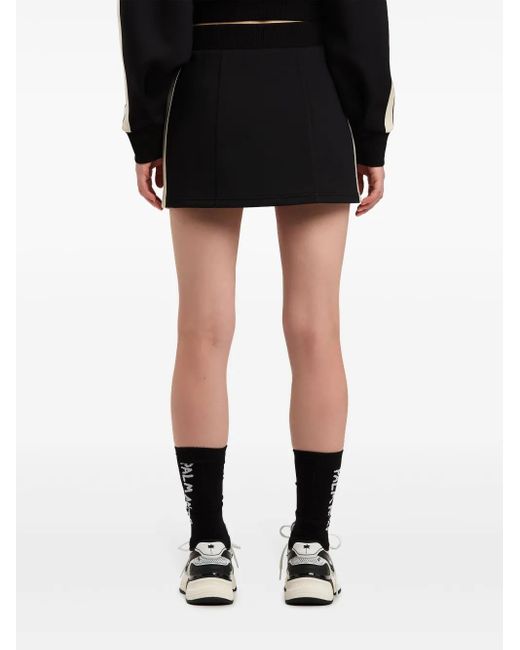 Palm Angels Black Side-Stripe Mini Skirt