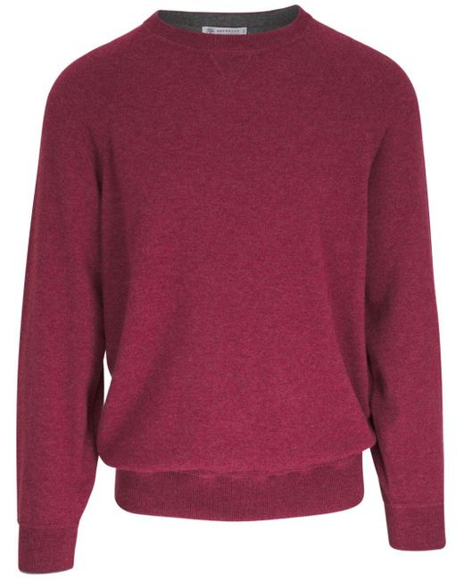 Brunello Cucinelli Purple Cashmere Jumper for men