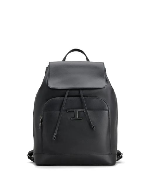 Tod's Black Medium T Timeless Backpack for men