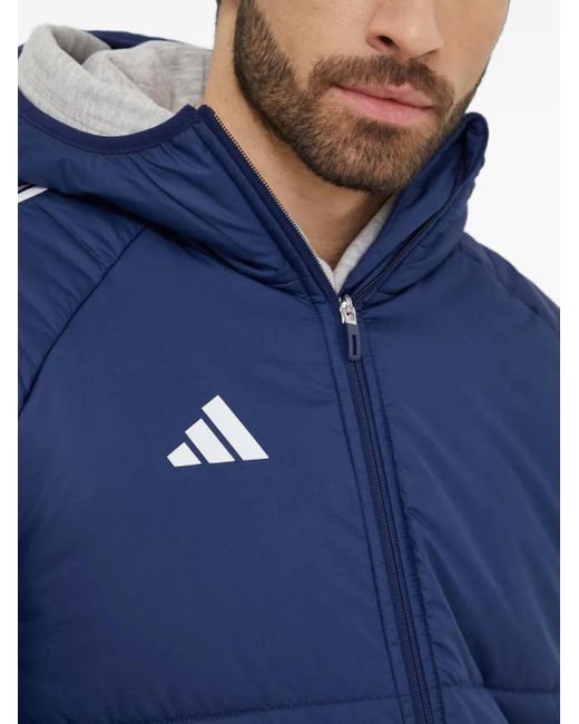 Plumífero con tres rayas Adidas de hombre de color Blue