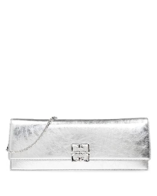 Givenchy Gray 4G Liquid Clutch