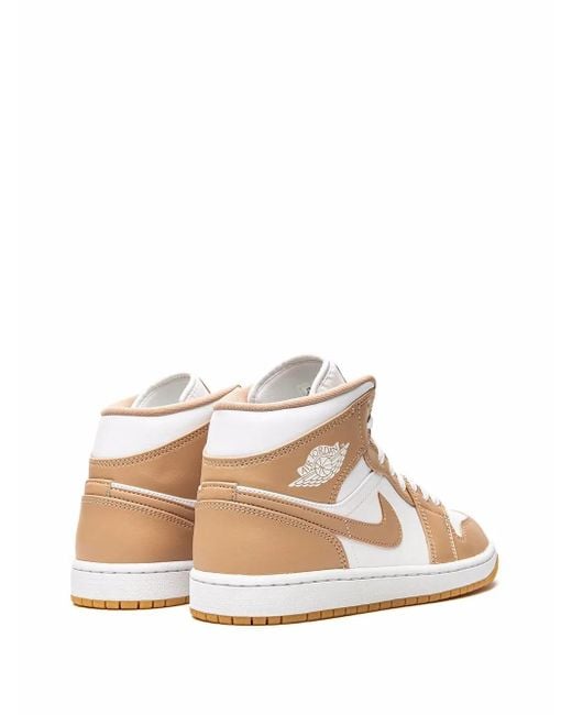 Nike White Air 1 Mid "Tan/Gum" Sneakers for men