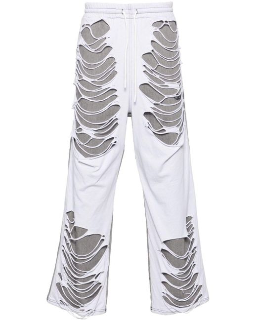 DIESEL White D-martia Ripped Jeans for men