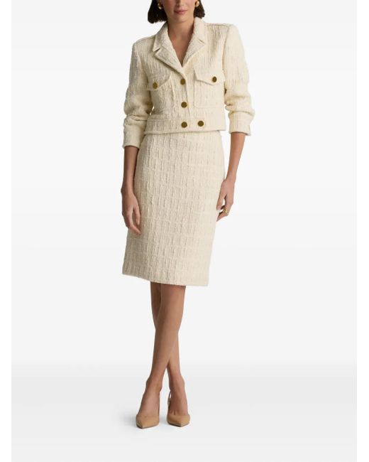 St. John White Avery Textured Jacket
