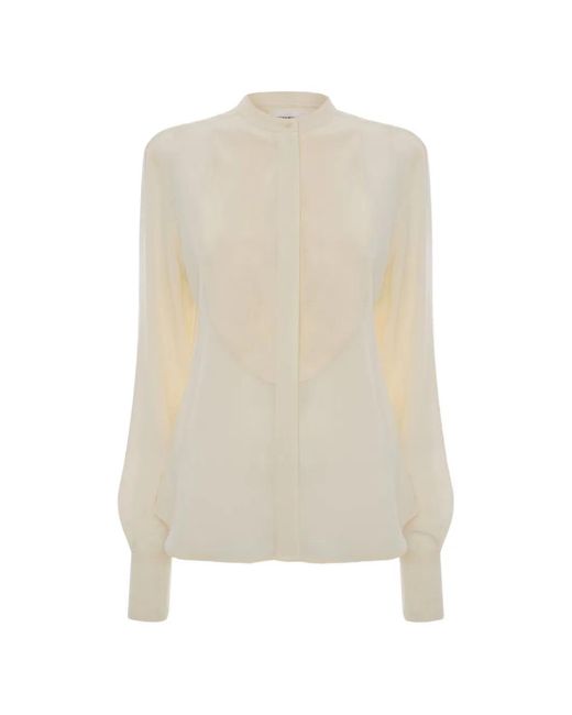 Victoria Beckham White Bib-Detail Shirt