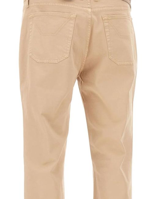 Jeckerson Natural John Five-Pocket Logo-Patch Jeans for men