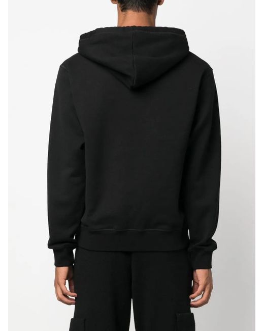 DSquared² Black Slogan-Print Hoodie for men
